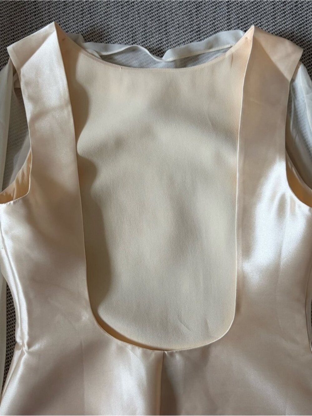 NEW Reformation Ecru Mini Scarf Detail Dress Butter Bridal Cream | US 2 UK 6 - Picture 12 of 15